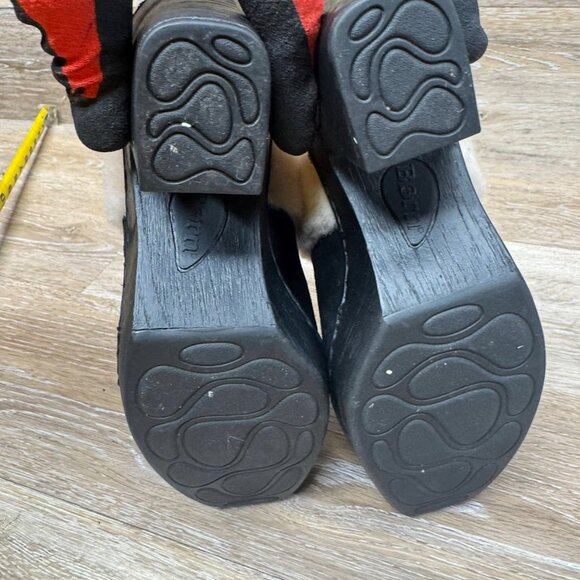 Born Hope Black Suede Block Heel Mule Women's Size 8 - Picture 4 of 7